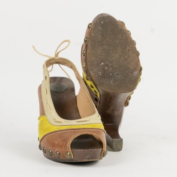 Marni Peep-Toe Slingback Clogs - Picture 4 of 6